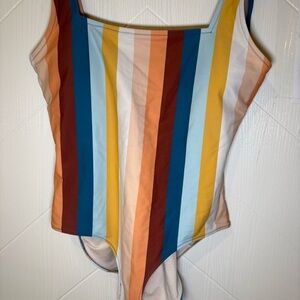 Joe Fresh striped one-piece swimsuit Medium/ Retro/Bodysuit‎